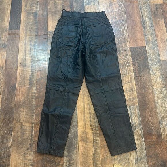 Together  Black Leather Pants 4 (6033) - Picture 3 of 5